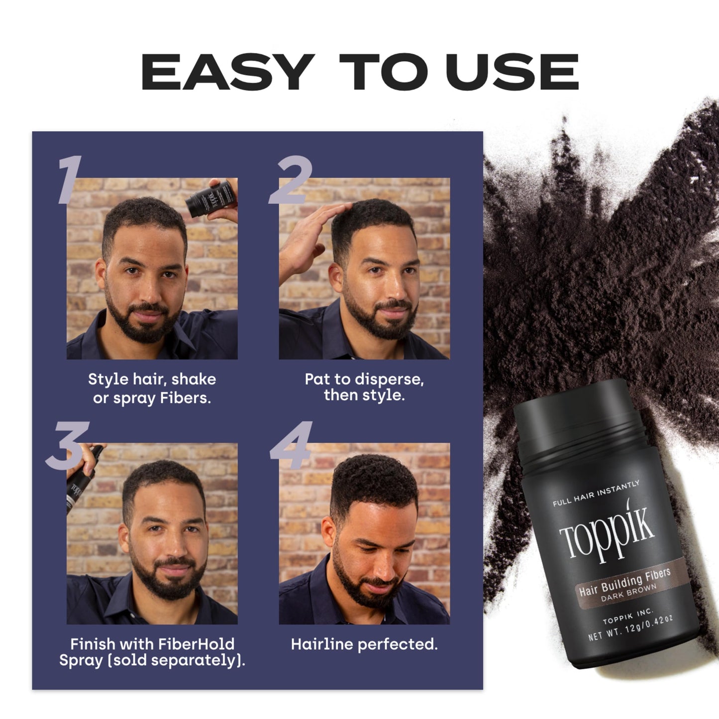 Toppik Hair Building Fibers, Medium Blonde, 27.5g Fill In Fine or Thinning Hair, Instantly Thicker, Fuller Looking, 9 Shades for Men & Women, Keratin Protein Formula