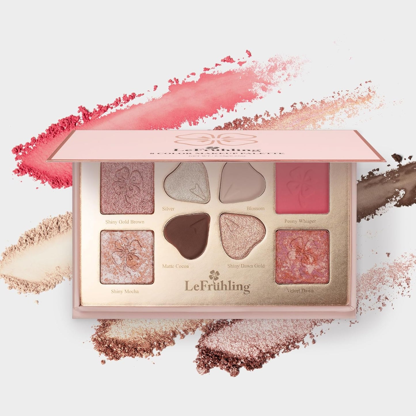 Baked Makeup Palette - Full Size Travel-Friendly, High Pigment | Shimmer, Matte, Bronzer, Blush, Eyeshadows