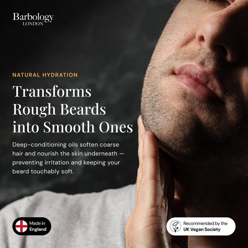 Barbology LONDON Vegan Multi-Purpose Beard Oil for Eliminating Dandruff and Impurities in Hair, 1.02 oz