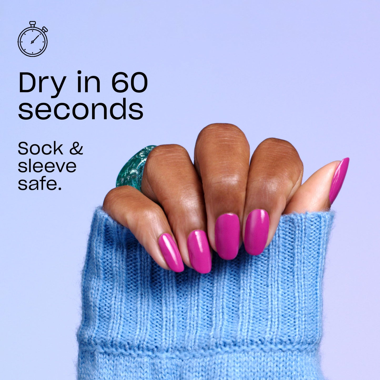 OPI RapiDry All Touchy Feely | Semi-sheer Soft Peach Pearl Quick Dry Nail Polish | Vegan, Smudge Proof, Fast Drying