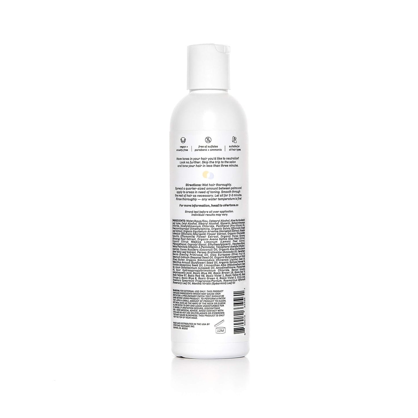 Blue Toning Conditioner - Neutralizes Brassiness for Blonde to Light Brown Hair - Hydrating Shea Butter & Coconut Oil - 8 oz