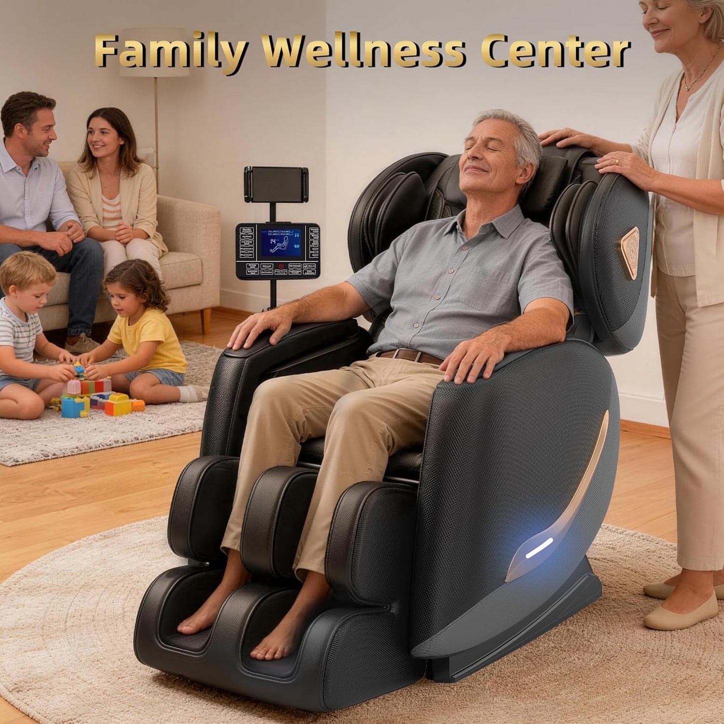 Full Body Massage Chair - Zero Gravity Recliner with 10-Point Roller, Heating & Airbags | Shiatsu Foot Roller for Ultimate Relaxation