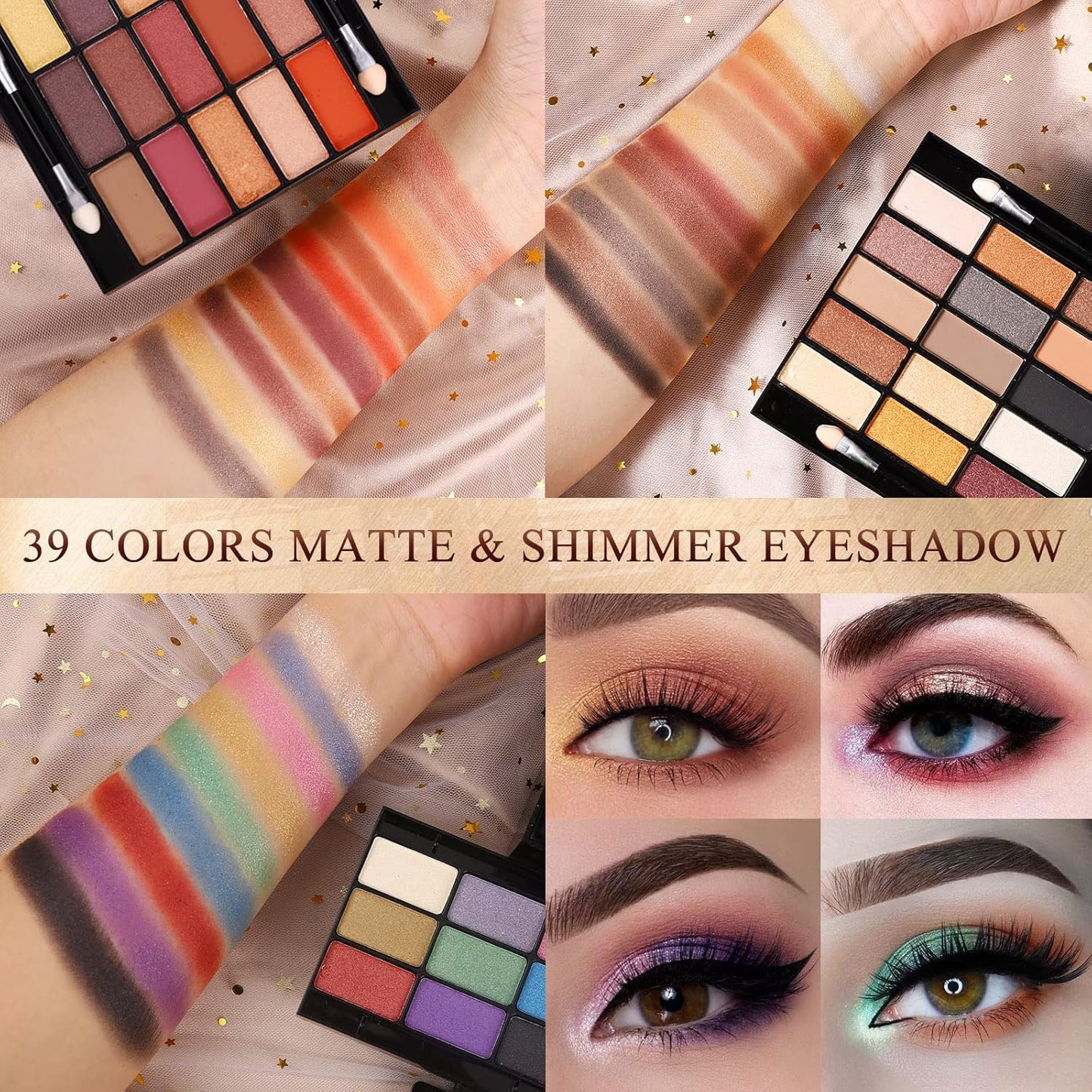 Professional Makeup Kit - 58 Color All-in-One Gift Set for Women | Includes Eyeshadow, Lipstick, Blusher & More