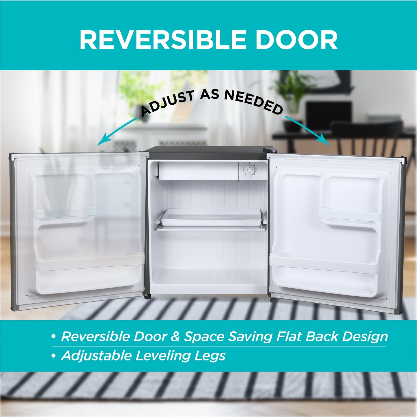 BLACK+DECKER 1.7 Cu. Ft. Compact Refrigerator, ENERGY STAR Certified, Single Door Mini Fridge with Chiller Compartment, Personal Fridge for Home or Dorm Room, R600a Refrigerant, BCRK17B, Black
