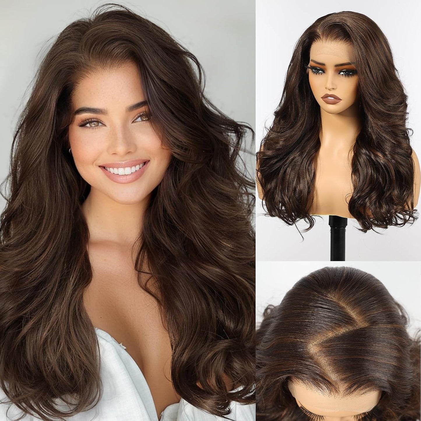 HAIRCUBE 13X4 HD Ombre Blonde Synthetic Lace Front Wig - Glueless Curly Design for Natural-Looking Hair