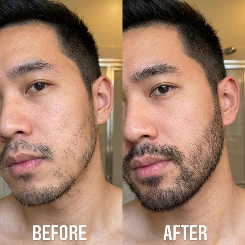 Minoxidil 5% Beard Growth Roller - Portable Mustache & Beard Enhancer with Rosemary Oil