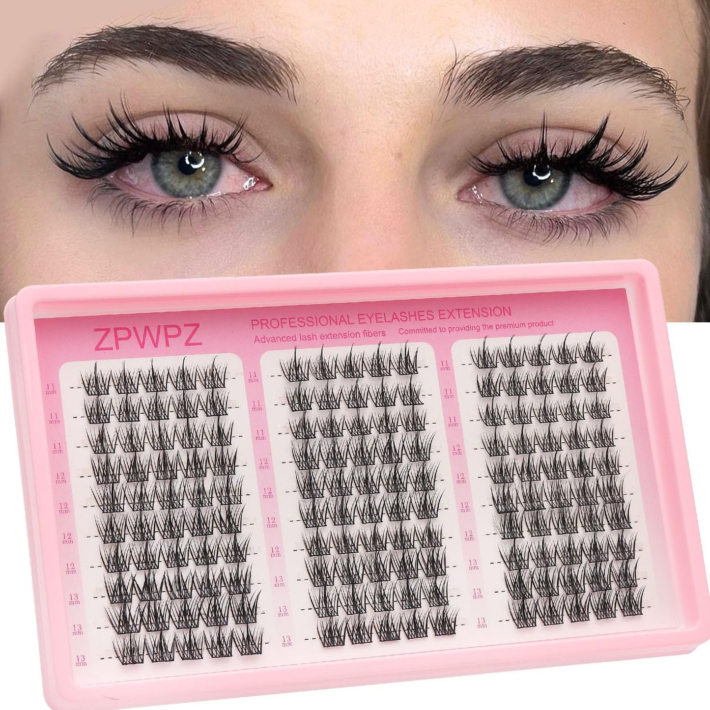 Manga Lash Clusters Kit - Spiky Eyelash Extensions with Bond & Seal | Wet Look Anime Lashes