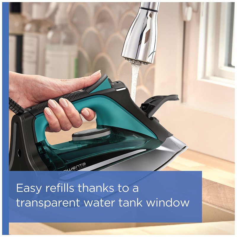 Rowenta Pro Master Stainless Steel Soleplate Steam Iron for Clothes, Anti-Drip Protection, 210 g/min, 400 Microsteam Holes, 1775 Watts Iron Steamer for Clothes, Powerful Steam DW8360
