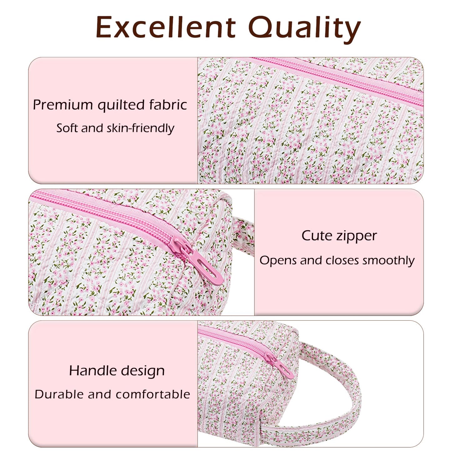 RSRSLEII Quilted Hair Tools Travel Bag，Hair Styling Accessories Storage Case for Shark FlexStyle, Dyson Airwrap Hair Dryer, Curling Iron, Revlon Hair Tools，Portable and foldable(07Small Pink Flower)