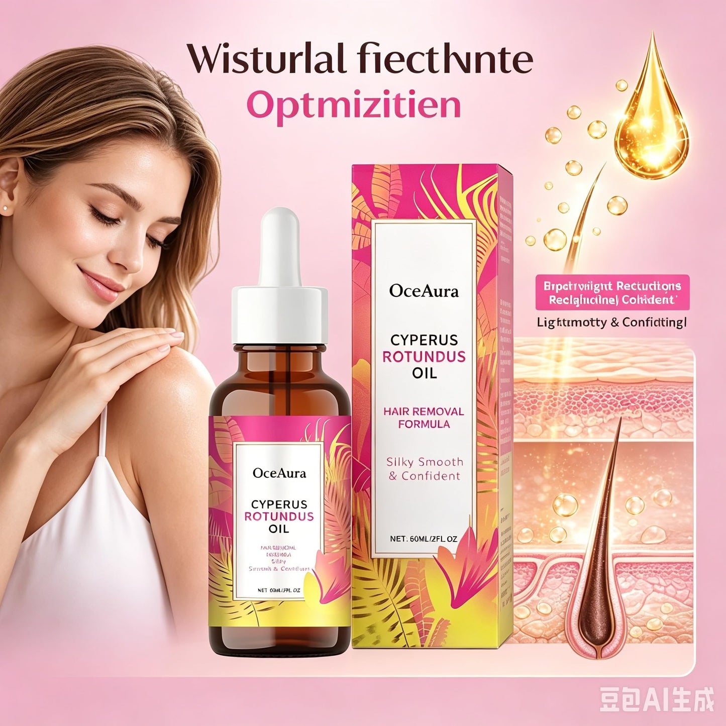 Cyperus Robundus Oil,Natural Cyperus Rotundus Oil for Hair Removal,Cyperus Rotundus Oil for Hair Removal Care,Moisturizing&Soothing Cyperus Oil Soothes Skin,Fit All Skin Types,Leaves Skin Smooth-60