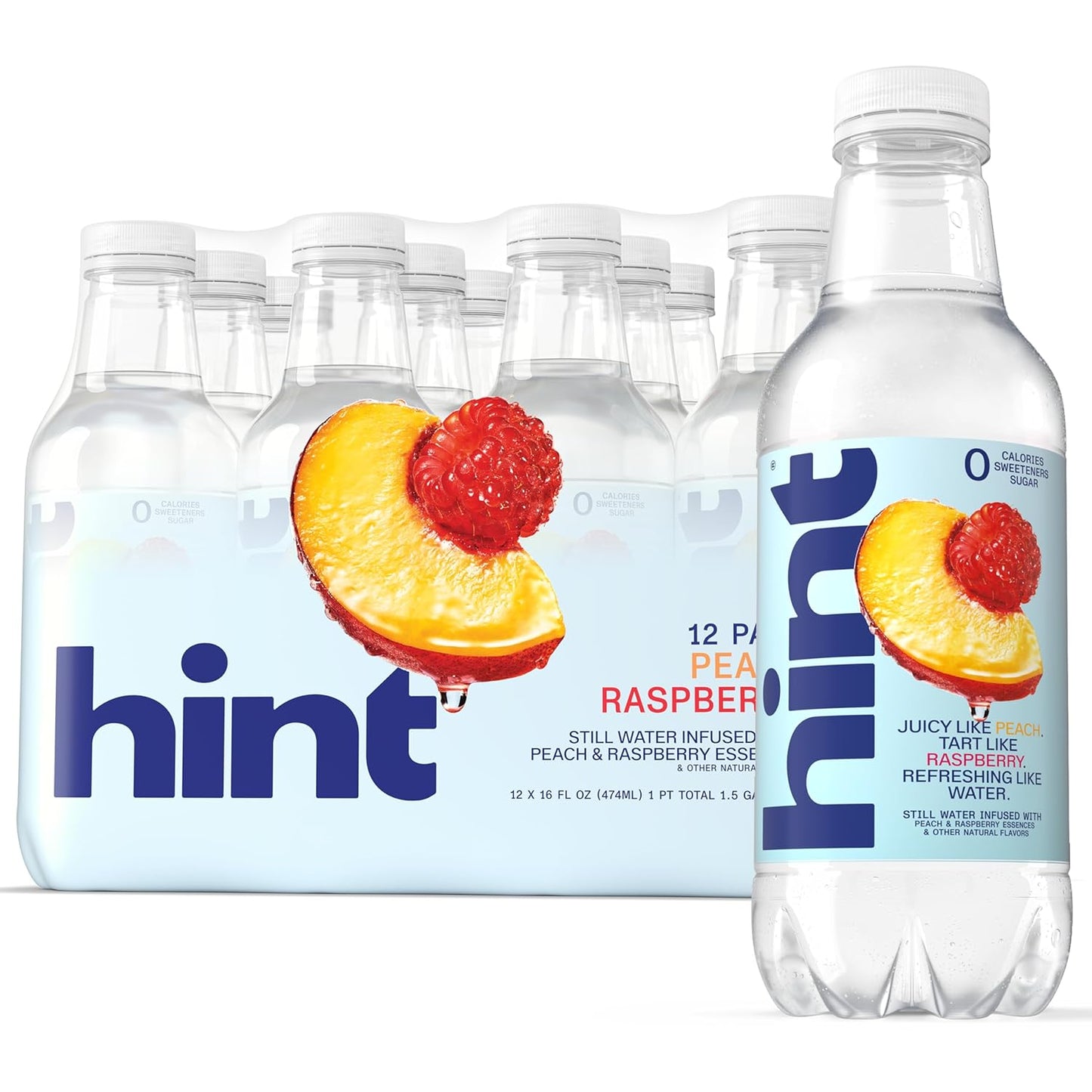 Hint Infused Bottled Water Variety Pack - Sugar-Free, Zero Calorie Natural Flavors | 16 Fl Oz (Pack of 12)