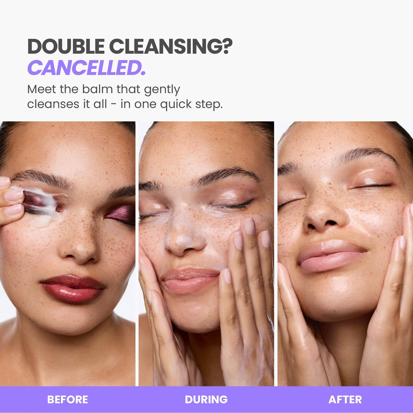 Wonderskin Cleansing Balm Refill Pod – Balm to Milk Makeup Remover, Melt-It-All Gentle Hydrating Face Cleanser with Centella and Chamomile