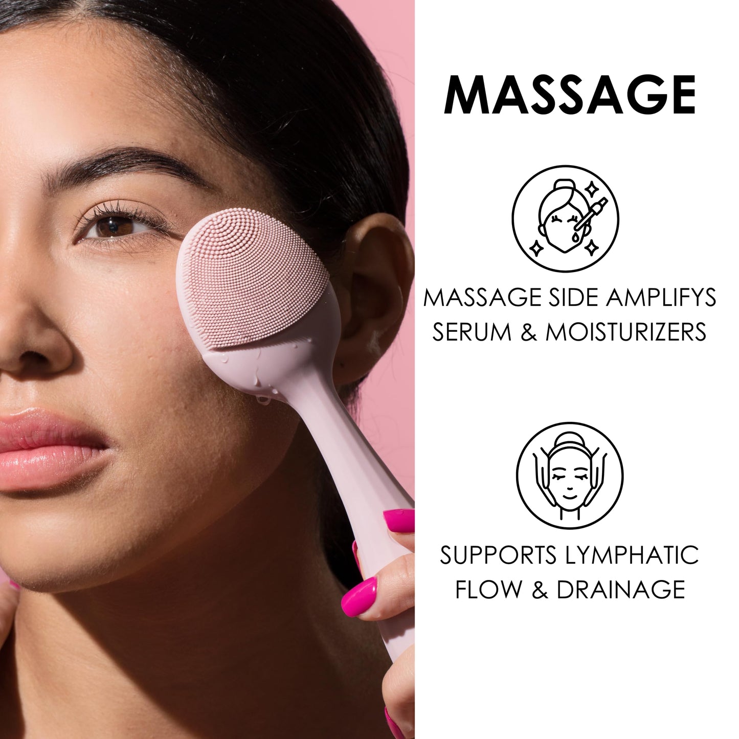 JAPONESQUE SKINTherapy Rejuvenating Sonic Facial Cleanser, Rechargeable Waterproof Cleansing Device with Silicone Brush - Lift, Firm, and Tone Skin