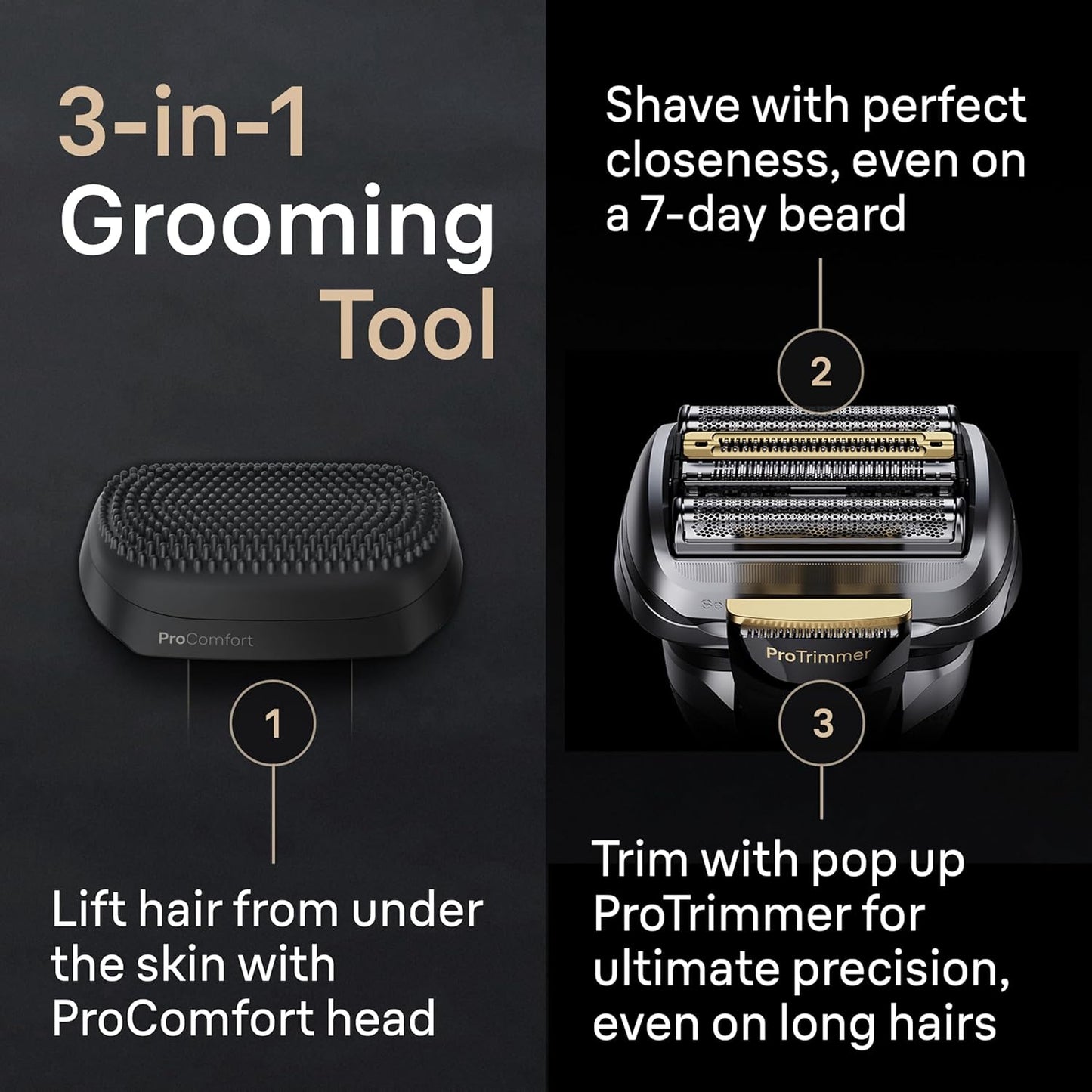 Braun Series 9 PRO+ Electric Razor for Men - 5 Pro Shaving Elements, Wet/Dry Use | SmartCare Center, 9597cc