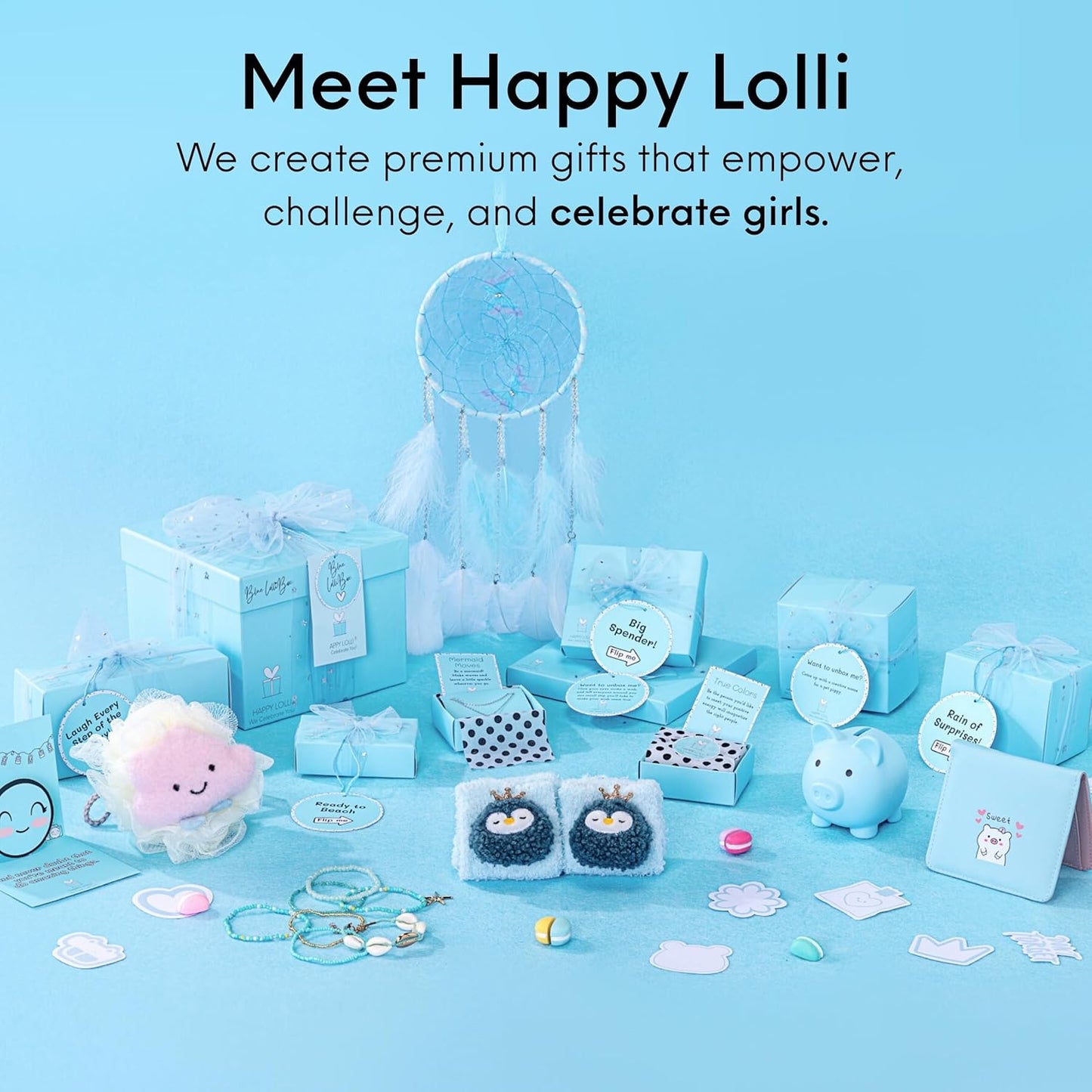 LolliBox Birthday Gift Set for Tween & Teen Girls | 8 Individually Wrapped Gifts, Ages 8-15