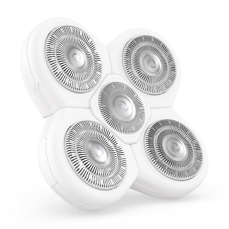 Freebird FlexSeries BodySmooth Rotary Blade Refill for Women - Gentle Shave for Sensitive Skin, 5 Contouring Heads, Mess-Free Cleanup