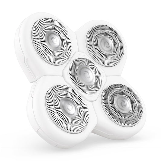Freebird FlexSeries BodySmooth Rotary Blade Refill for Women - Gentle Shave for Sensitive Skin, 5 Contouring Heads, Mess-Free Cleanup