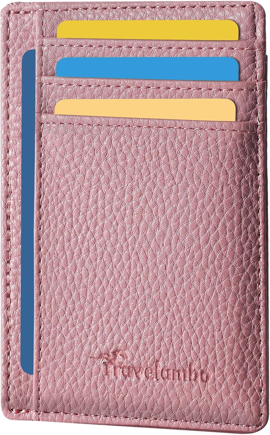 Minimalist Leather RFID Blocking Slim Wallet - Medium Size for Front Pocket Use