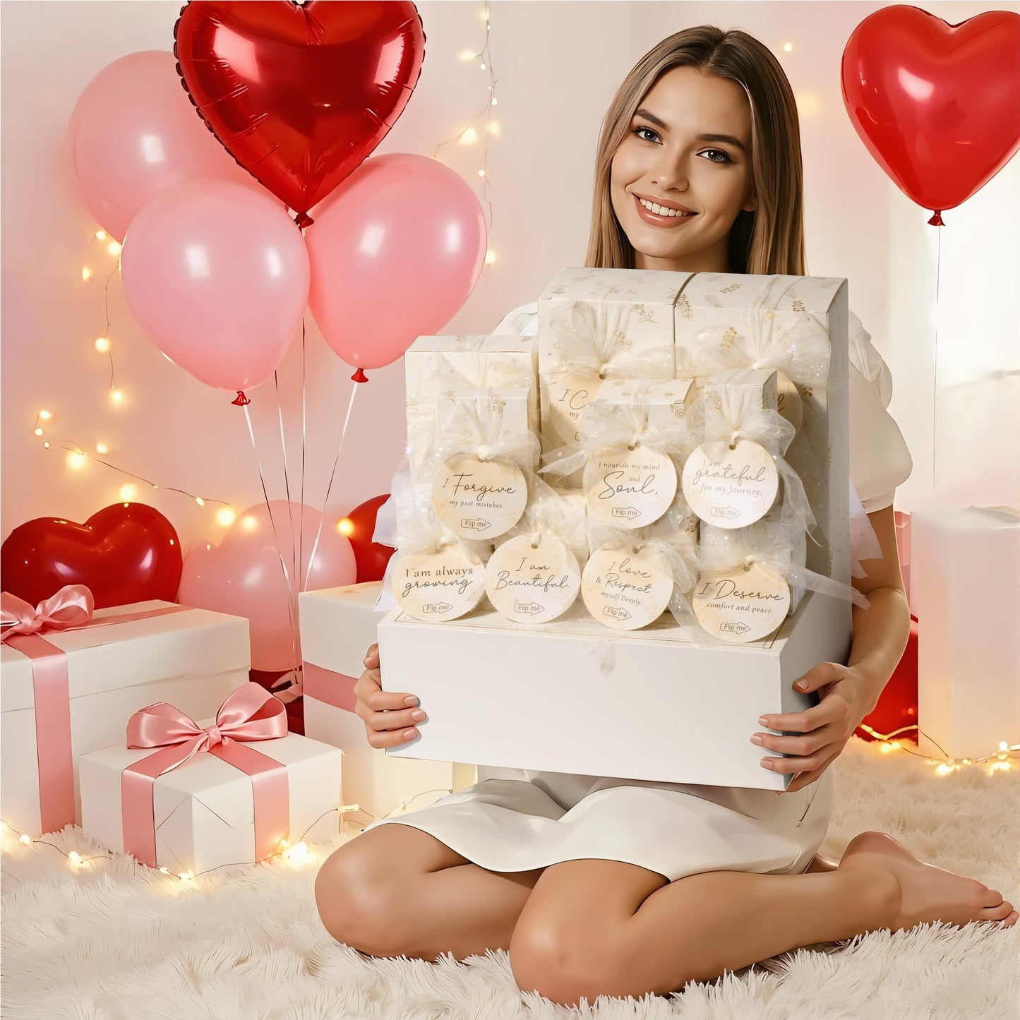 Qinline SPA Gifts for Women & Teen Girl – 10 PCS Graduation Birthday Gift Basket, Luxury Self Care Home Bath Set for Relaxing, Get Well Soon Care Package & Pampering Gifts for Her Friend Daughter Mom