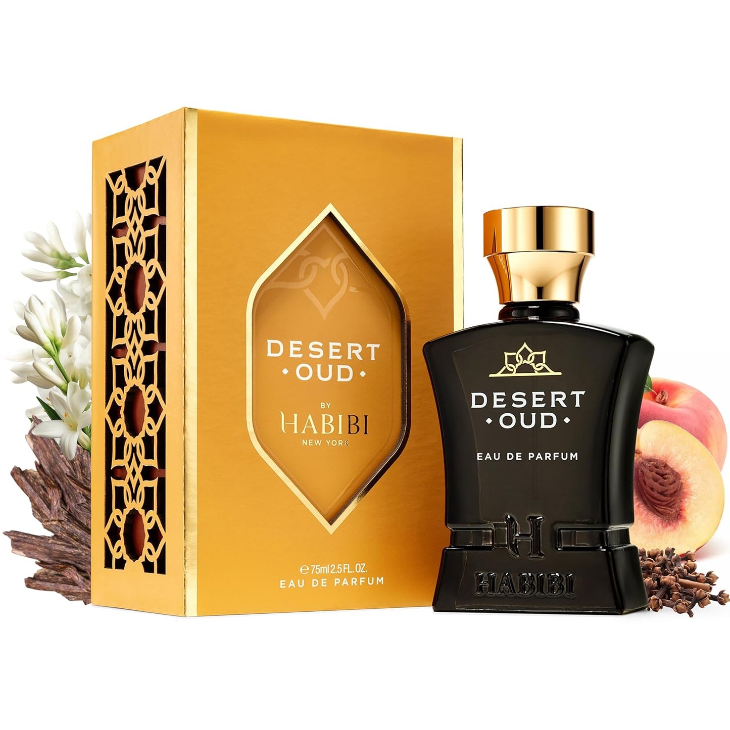 Desert Oud Perfume for Men - Long-Lasting 2.5 oz Arabian Cologne | Bold Floral Woody Luxury Fragrance Gift
