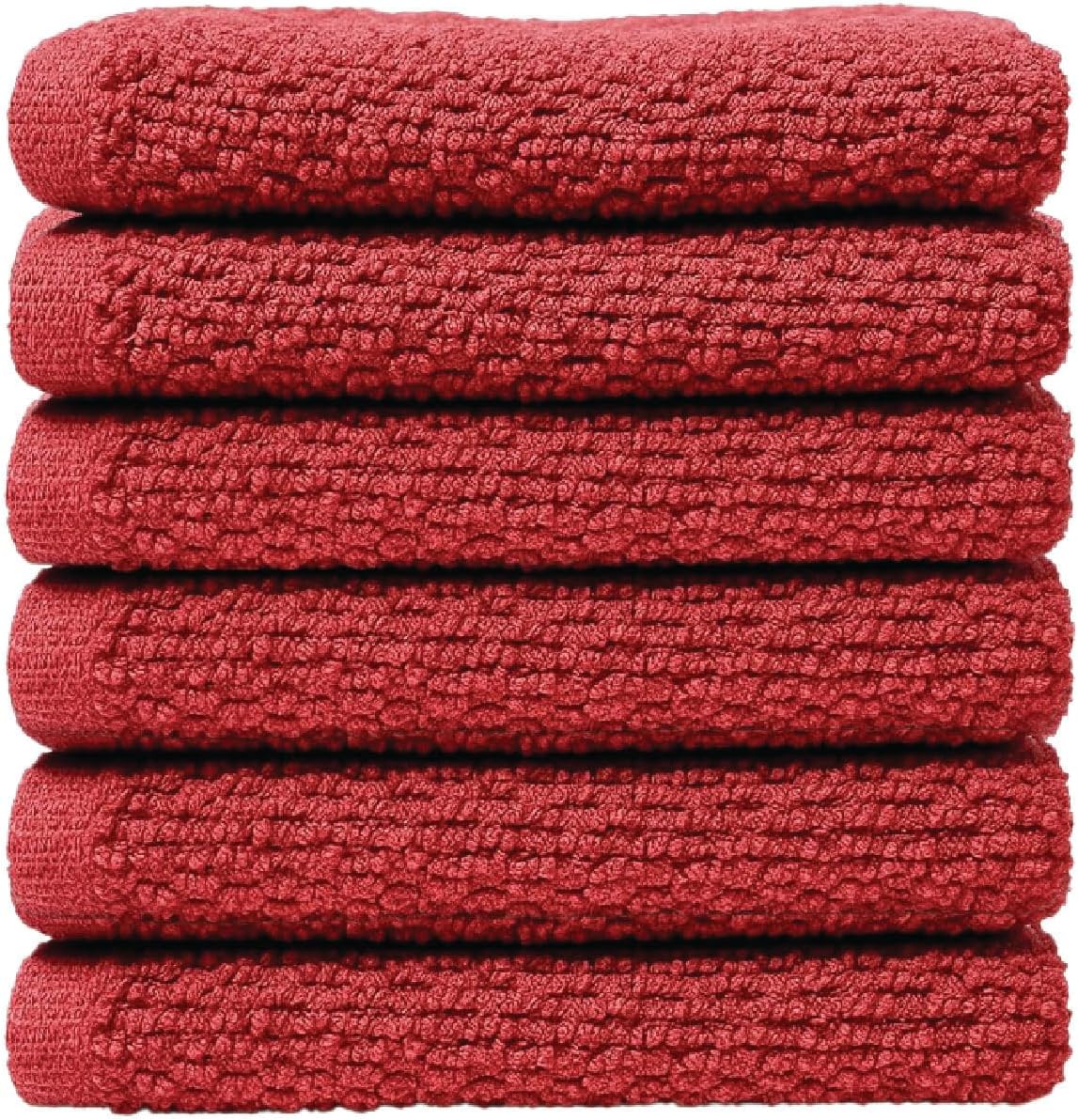 Luxury Cotton Washcloths - Ultra Soft & Super Absorbent Terry Towels | 12x12 MultiPack in China Blue