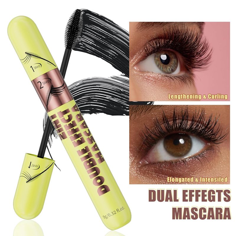 Black Tubing Mascara for Volume & Length - Waterproof, No Smudge Formula for Soft, Full Lashes
