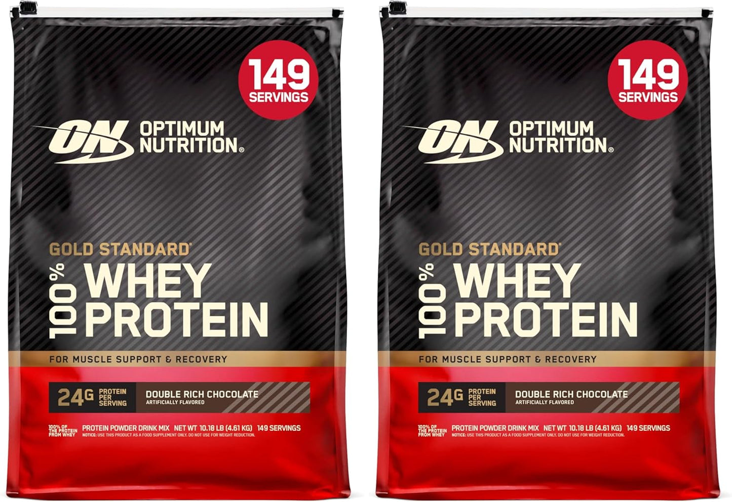 Optimum Nutrition Whey Protein Powder - Double Rich Chocolate Flavor | 1.98 lb Size