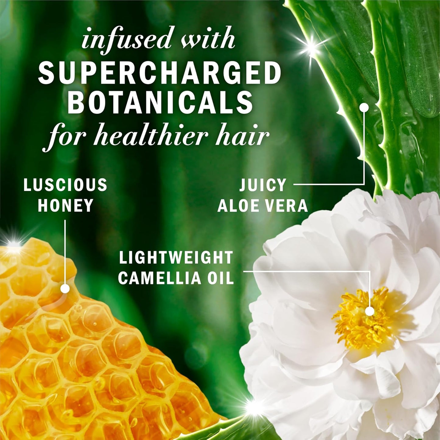 Herbal Essences Sulfate Free Shampoo - Daily Moisture & Nourishment with Honey, Aloe Vera & Camellia Oil | 33.8oz
