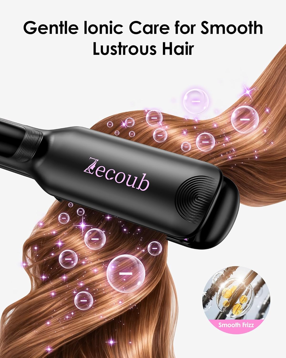 Wide Plate Hair Straightener - 1.75 Inch Ionic Ceramic Flat Iron for Thick, Coarse Hair | Fast Heat-Up, 9 Temp Settings to 450°F