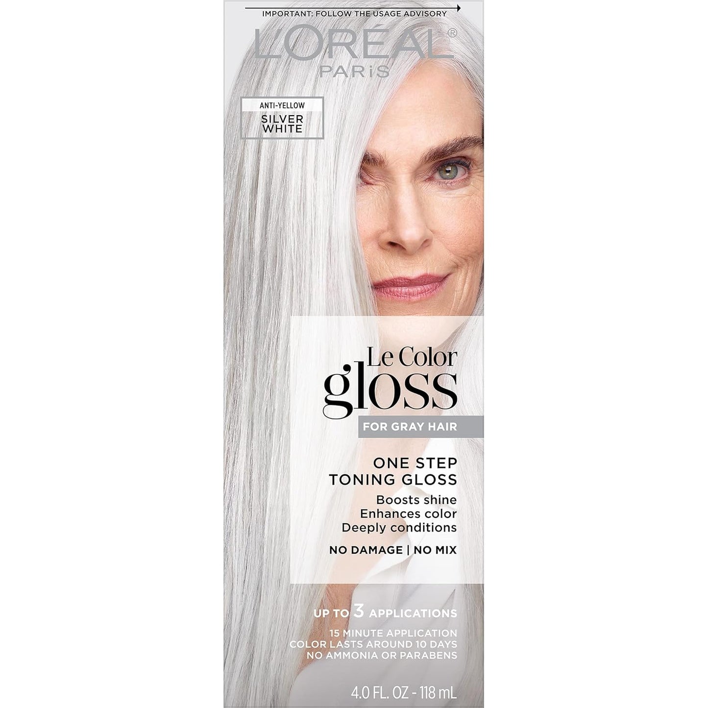 L’Oreal Paris Le Color Gloss - In-Shower Toning Hair Gloss for Bleached Hair | Neutralizes Brass, Conditions & Boosts Shine, Platinum Pearl, 4 Oz
