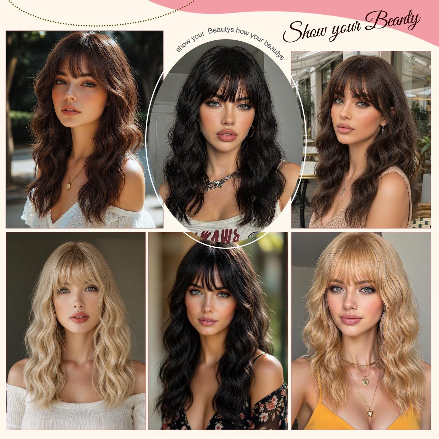 Sakuraaa Hair Toppers for Women - 18" Long Wavy Synthetic Hair Piece | 6.5"x6.5" Large Base in Dark Brown