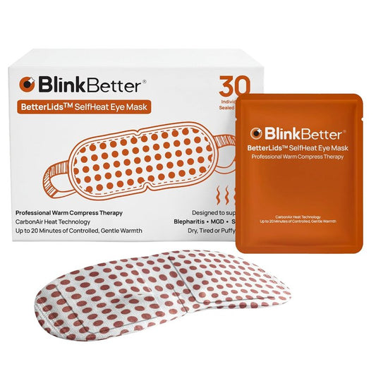 BlinkBetter Self-Heating Eye Mask - 30 Pack | Warm Compress for Dry Eyes & Eyelid Hygiene