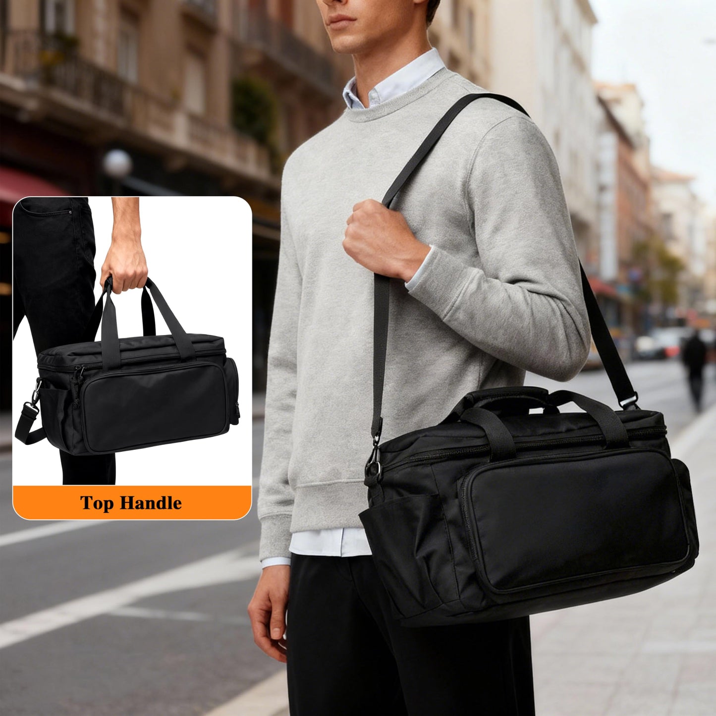Barber Supplies Bag Protable &Multiple Pockets,Soft Than Barber Case, Large Capacity Hairdresser Bag with Adjustable Dividers,Professional Hairdressing Equipment Beauty Salon Tool Travel Storage Case