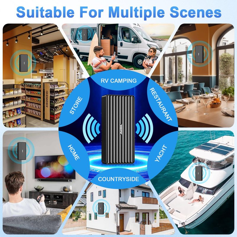 TV Antenna for HD Smart TV Indoor,1000+ Miles Range Digital Outdoor TV Antenna for Free Local Channels, Supports 8K/4K/1080P,33ft Coax Cable(Noir)