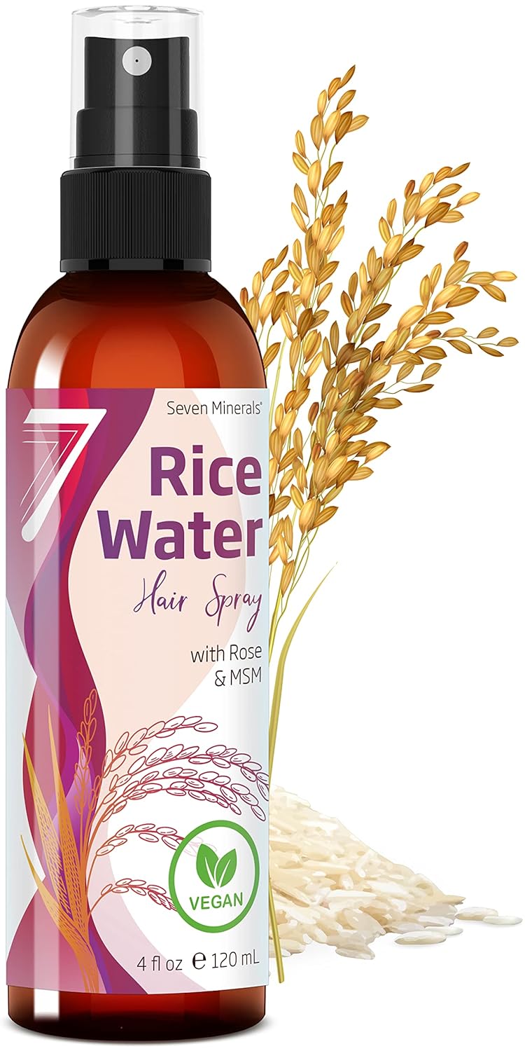 Fermented Rice Water Spray for Hair Growth - Rosemary, Biotin & Caffeine Infused | Vegan, Non-Greasy, 4 fl oz