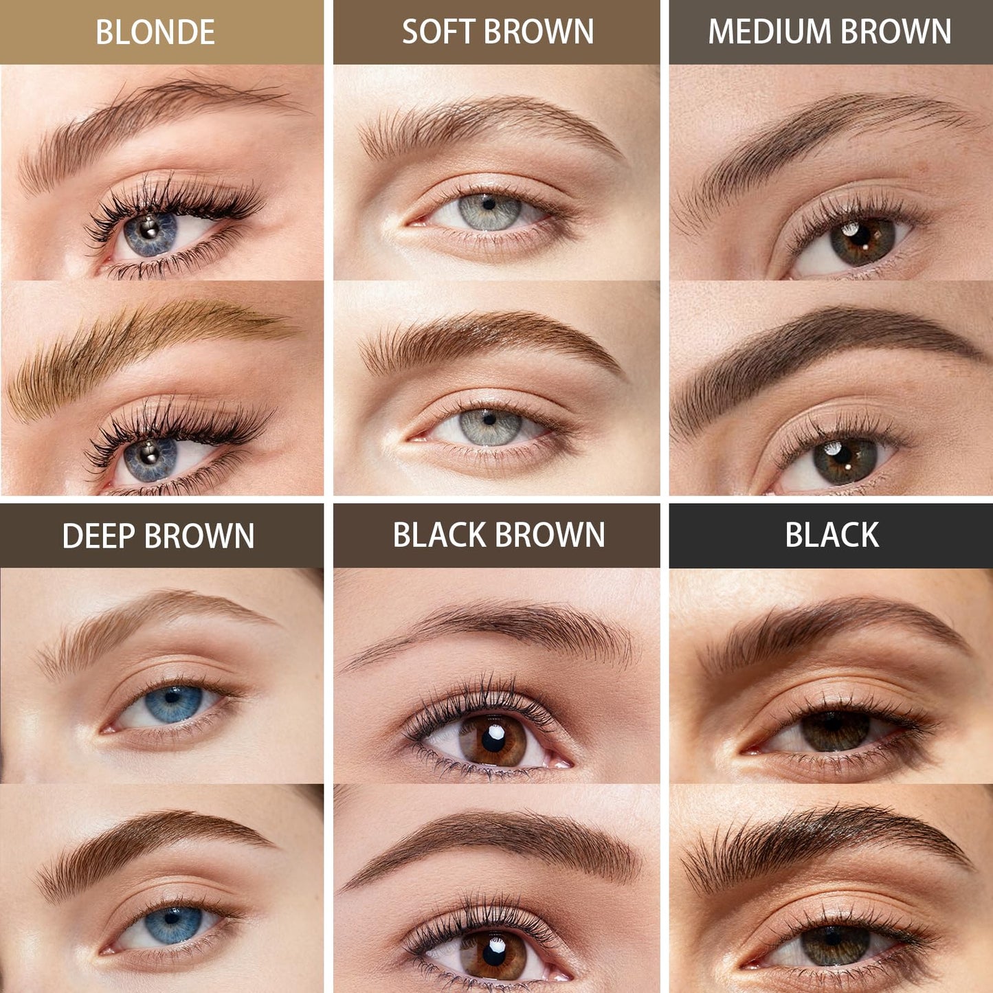 Brow Super Fluff Eyebrow Mousse, Volumizing and Tinted Thickening Eyebrow, Easy-to-Use, Long-Lasting, Waterproof for Fluffy Brow Mouse, Soft Brown