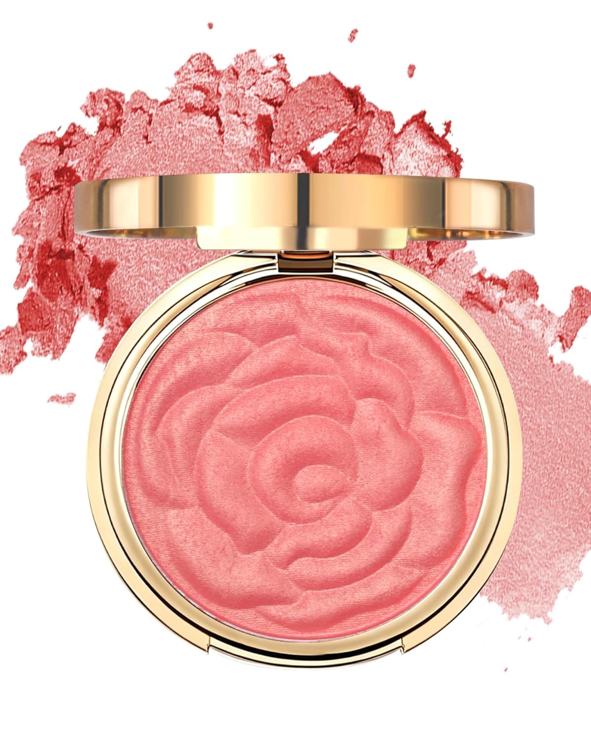 Silky Blendable Pink Blush - Natural Lightweight Powder for a Long-Lasting Glow | Blushing Palette for Mature Skin