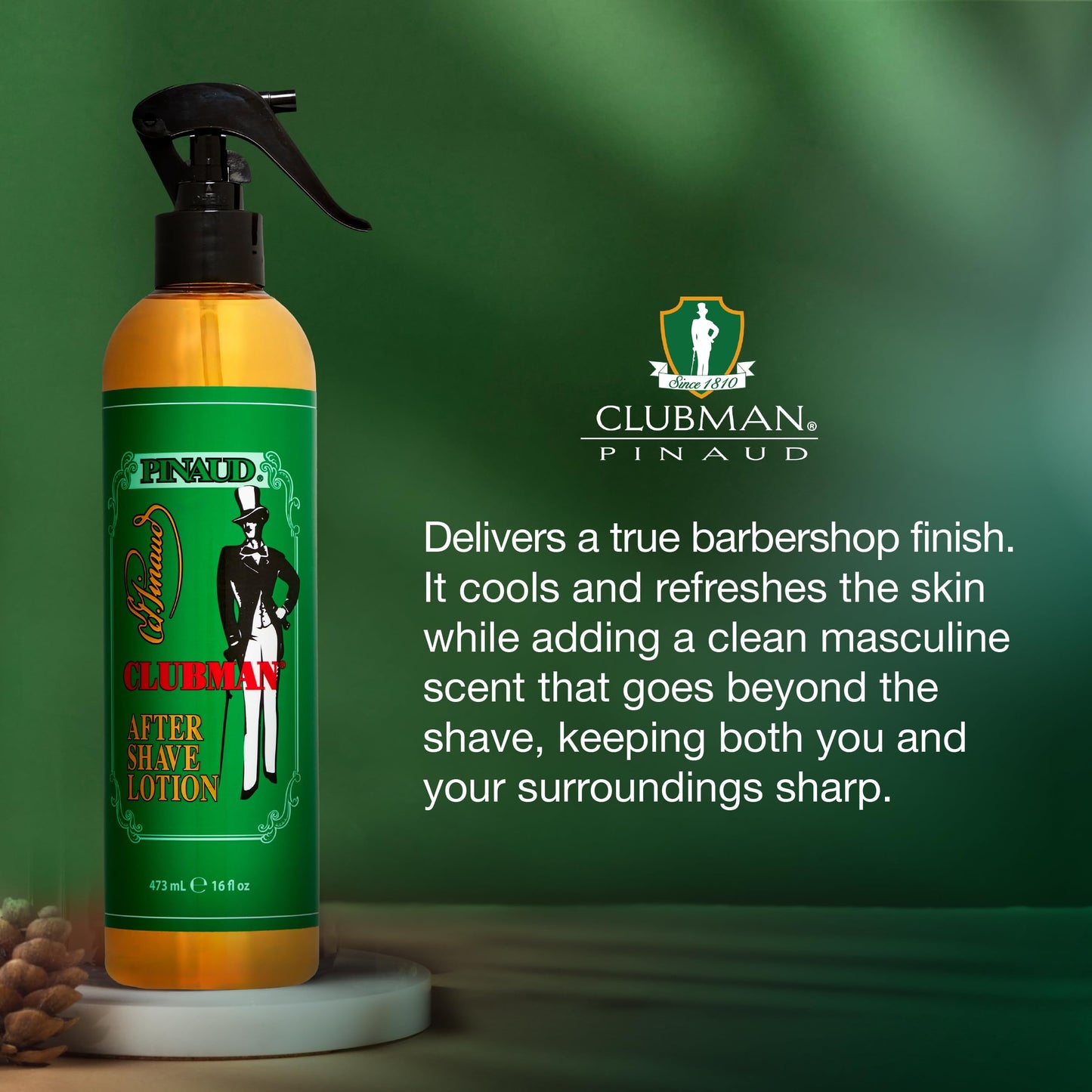 Clubman After Shave Lotion for Men Spray - Classic Barber After Shave Splash, Soothing Aftershave Scent,16 fl oz