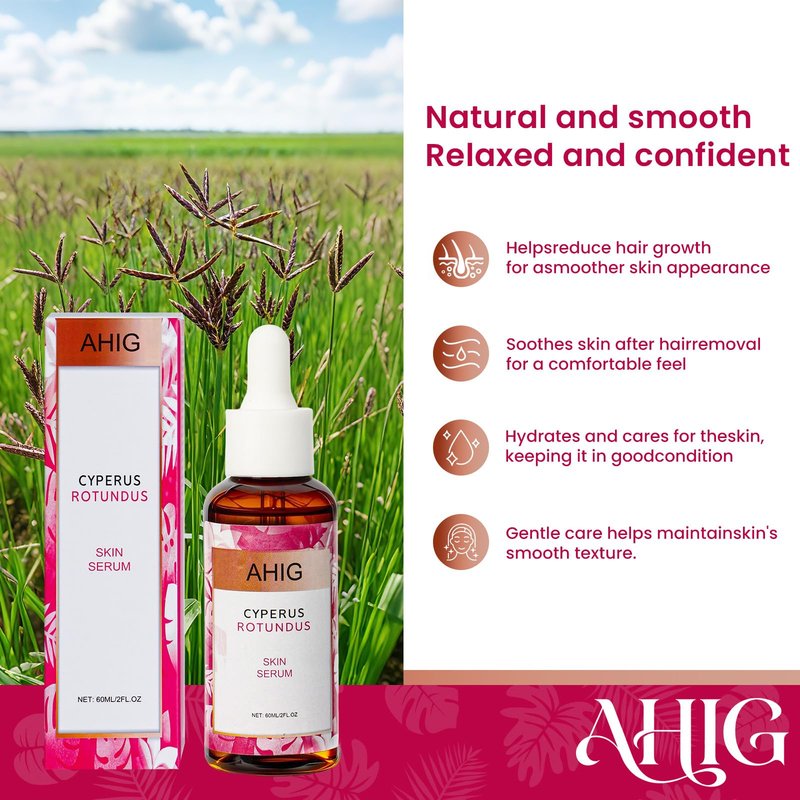 Cyperus Rotundus Oil Skin Serum, Natural Shaving & Hair-Reducing Moisturization Oil for Women and Men, Skin Soothing with Natural Plant Extracts, Inhibits & Slows Regrowth for All Skin Types