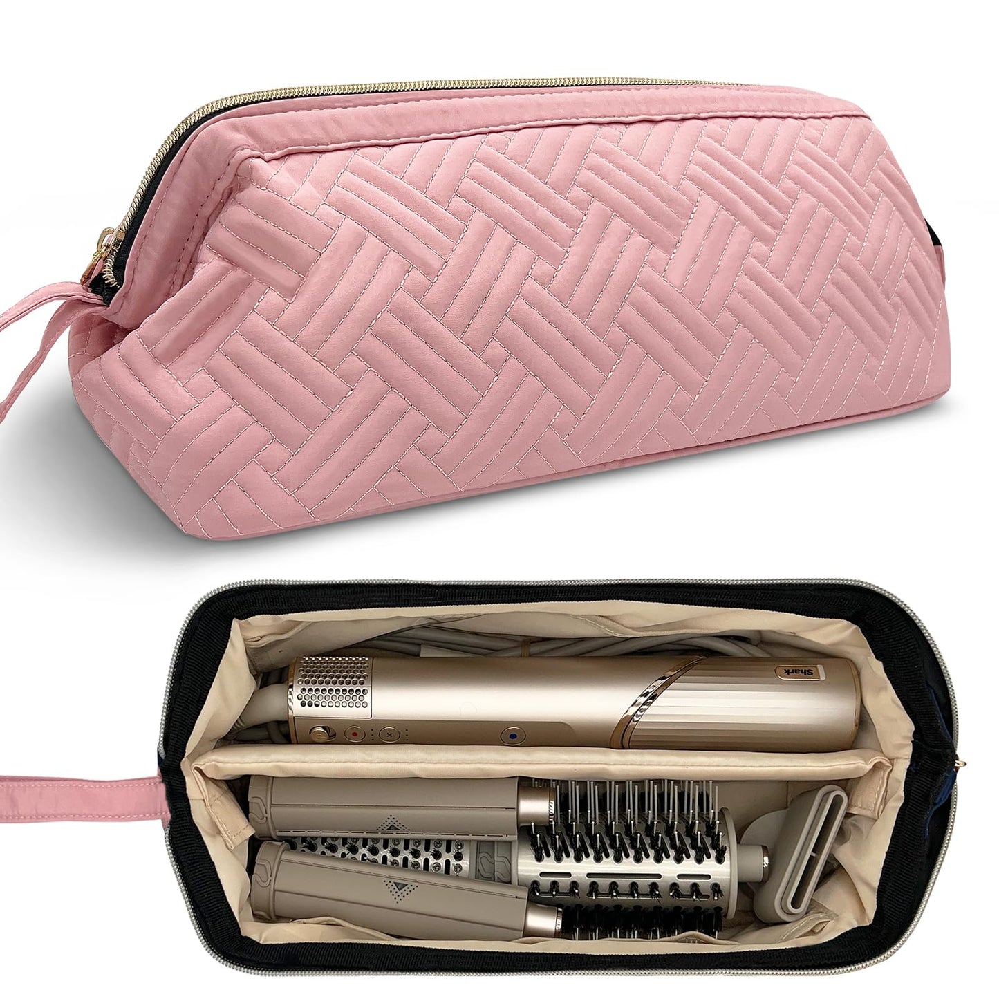 Chelvvg Hair Tools Travel Bag for Shark Flexstyle | Portable Carrying Case for Dyson Airwrap Hair Dryer Brush Revlon Hair Tools | Waterproof Dustproof Shockproof Flat Curling Iron Travel Organizer
