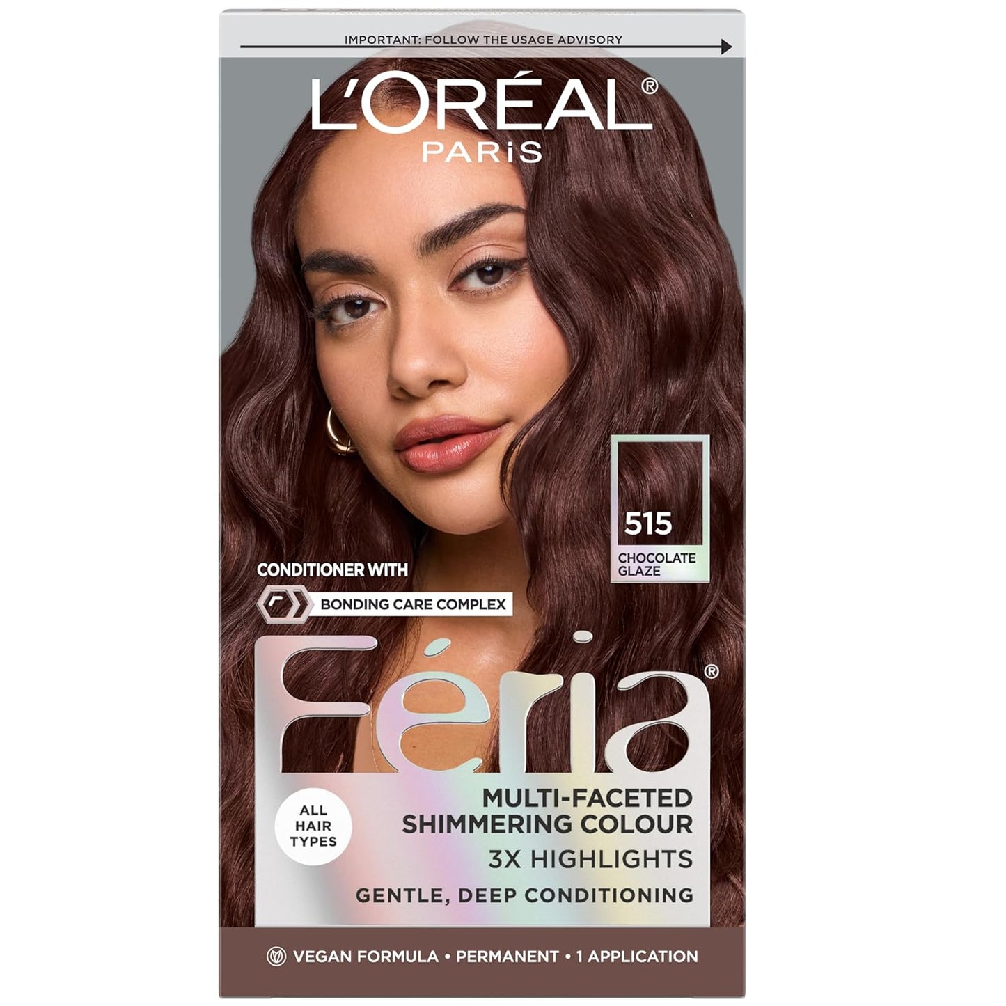 L’Oreal Paris Feria Hair Color - High Intensity Jet Black Dye for 3X Highlights | 1 Kit