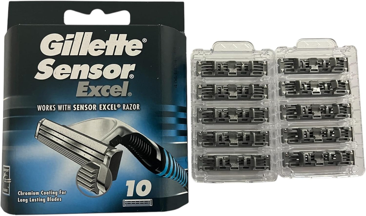 Gillette Sensor Excel Razor Blades - 50 Count | Precision Comfort Shaving