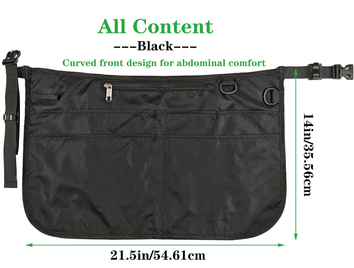 Bafelia Barber Apron with 6 Pockets, Waterproof and Bleach-proof Hair Stylist Apron for Men Women,Hairdresser Apron for Cosmetology (Black)