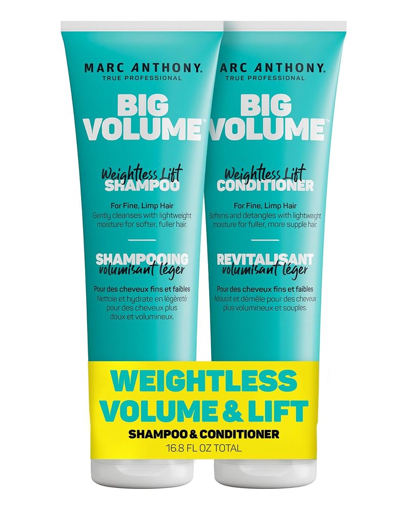Marc Anthony Big Volume Shampoo & Conditioner Set - Lightweight, Sulfate-Free Hair Care for Fine, Thin Hair | Frizz-Free Formula