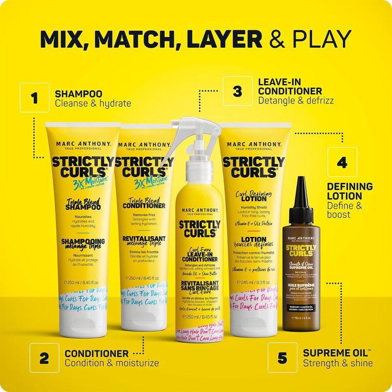 Marc Anthony Curl Defining Lotion - Lightweight Gel for Curly Hair | Long-Lasting Moisture & Frizz Control