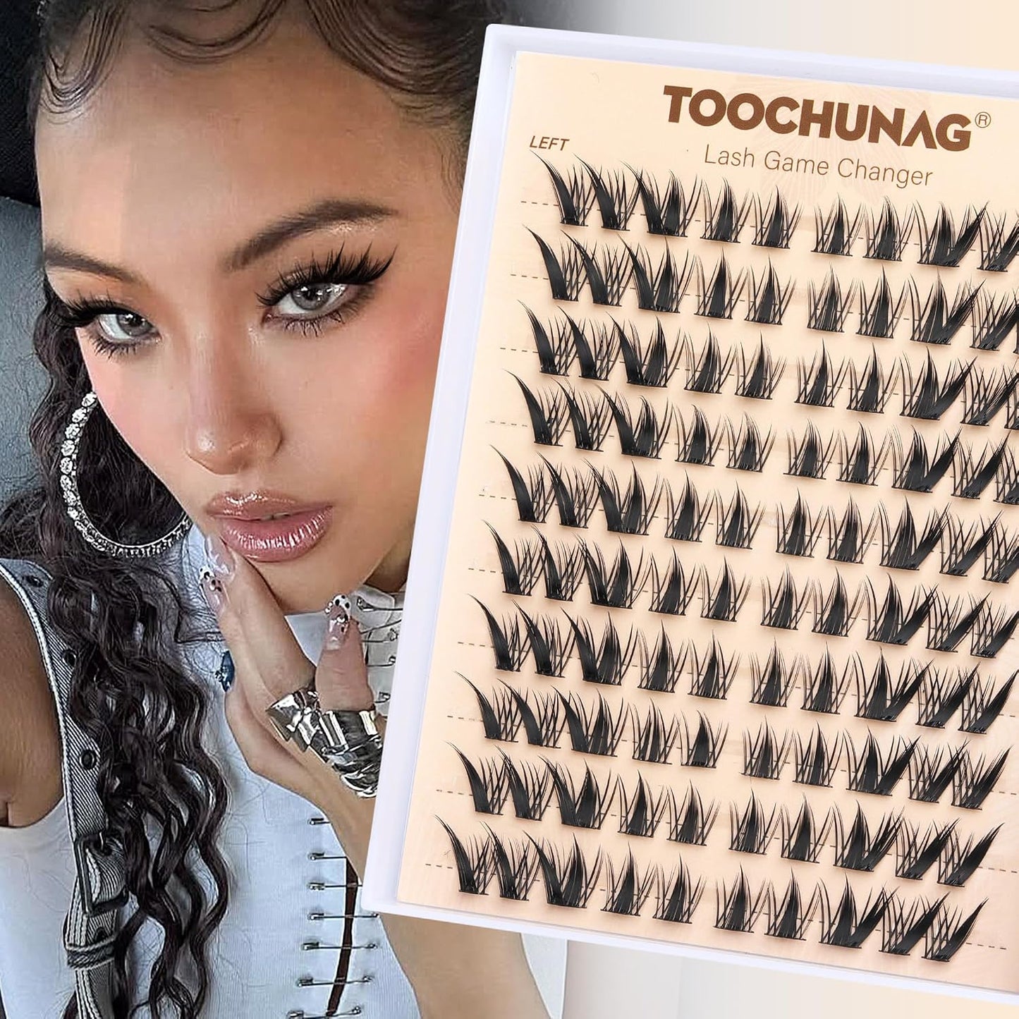 Wispy Lash Clusters - Natural 3D Eyelash Extensions for DIY Home Use | 7-15mm CD Curve