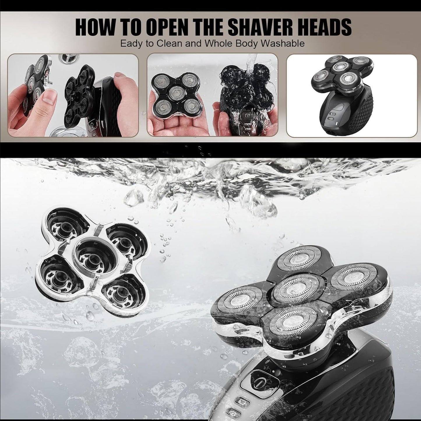 Shaver Replacement Head Compatible with Remington Electric Shaving Model SPR-XR7000,for Bald Men.(3packs)