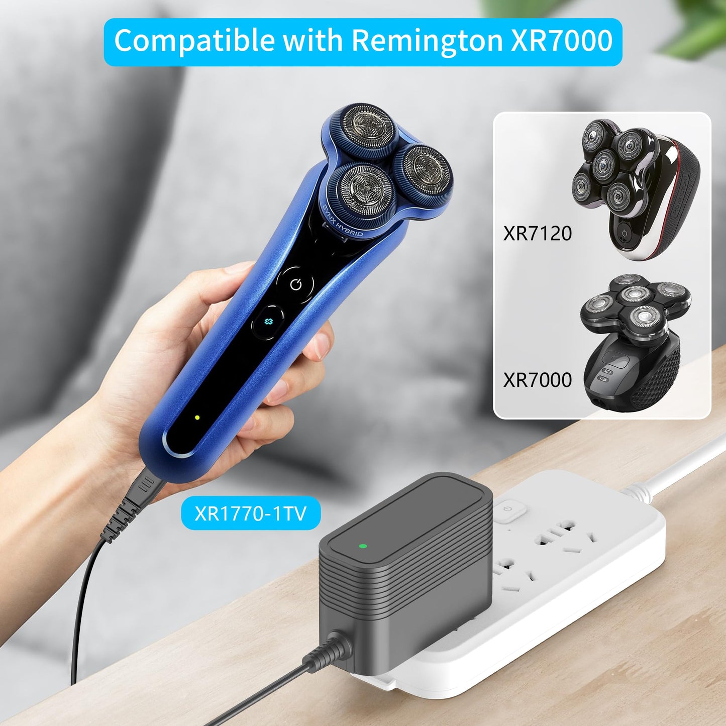 5V Charger for Remington Shaver Compatible with Remington XR7000 XR7120 XR1770-1TV Razor and Wet/Dry Bald Head Shaver Adapter Power Cord