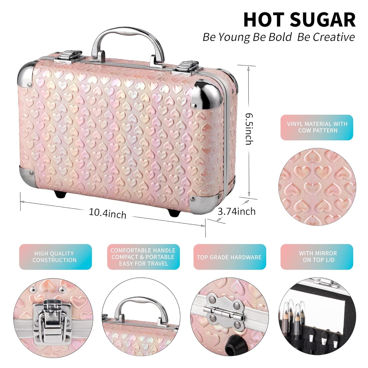 All In One Makeup Set for Teen Girls - Full Beginner Kit with Eye Shadow, Blush, Lip Gloss & More | Pink Heart