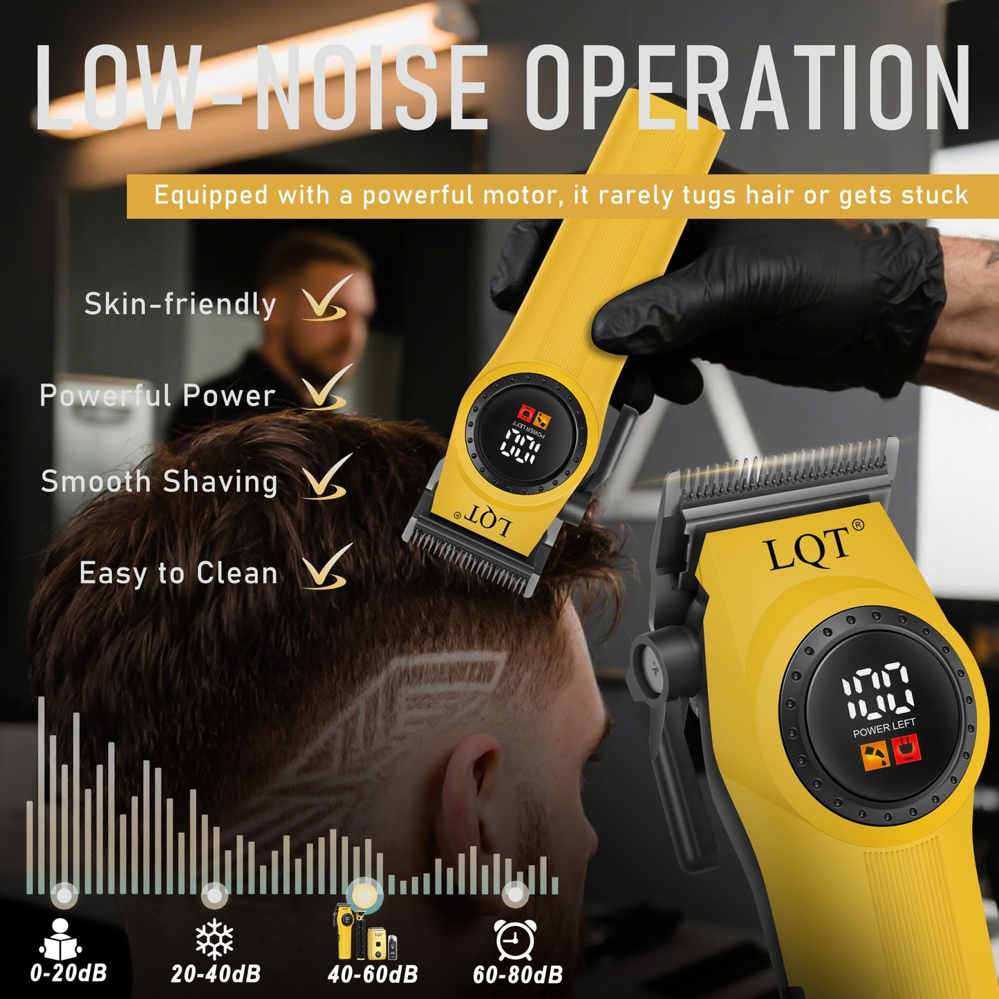 LQT Professional Hair Clippers for Men, Cordless Hair Clipper and Trimmers Set with Electric Dual Foil Shaver & Nose Trimmer,LED Display,All-in-One Grooming Kit for Home,Barber & Travel, Gifts for Men